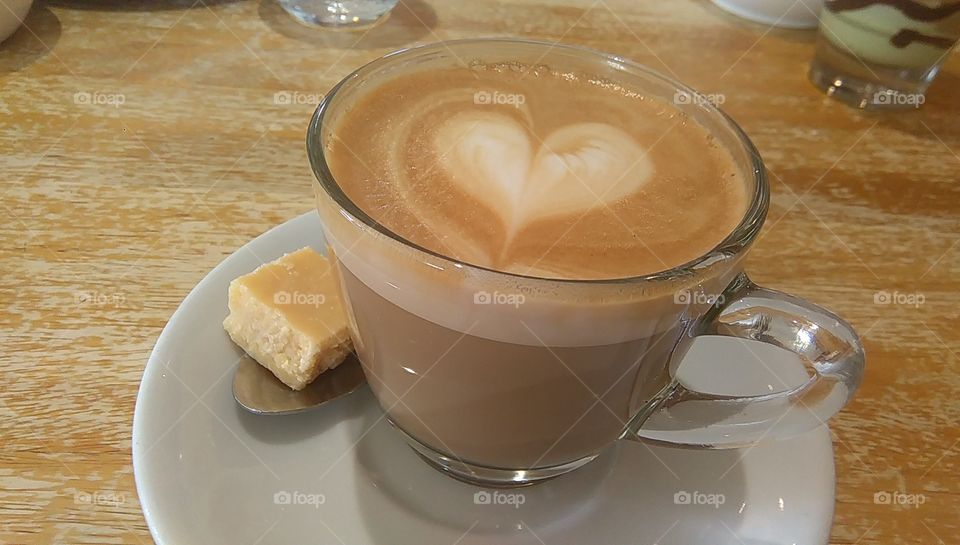 Latte art heart