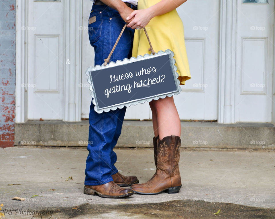 Getting hitched. Cute engagement shot