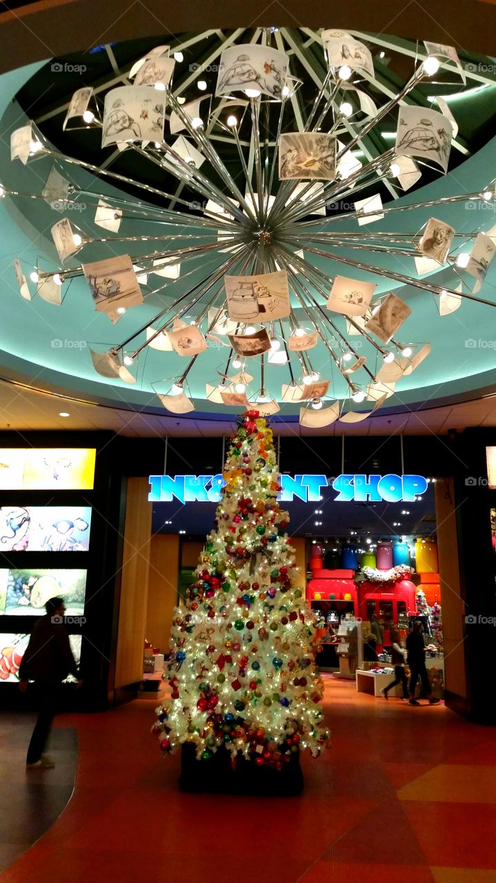Christmas tree at Disney's Art of Animation resort