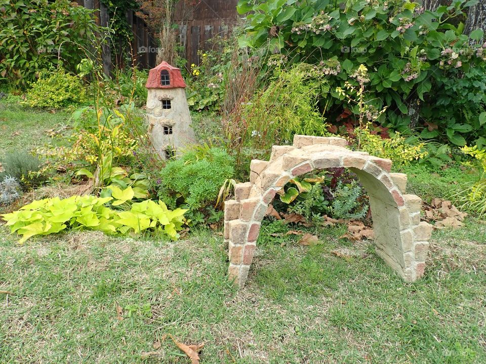 Miniature garden castle