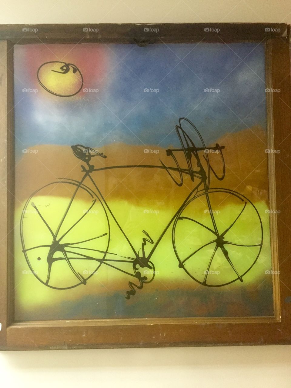 Local art from Old Colorado City. I saw it in a whimsical shop called “Who Gives a Scrap” where everything is repurposed. I snapped a photo to show my dad who is an amateur cyclist. 