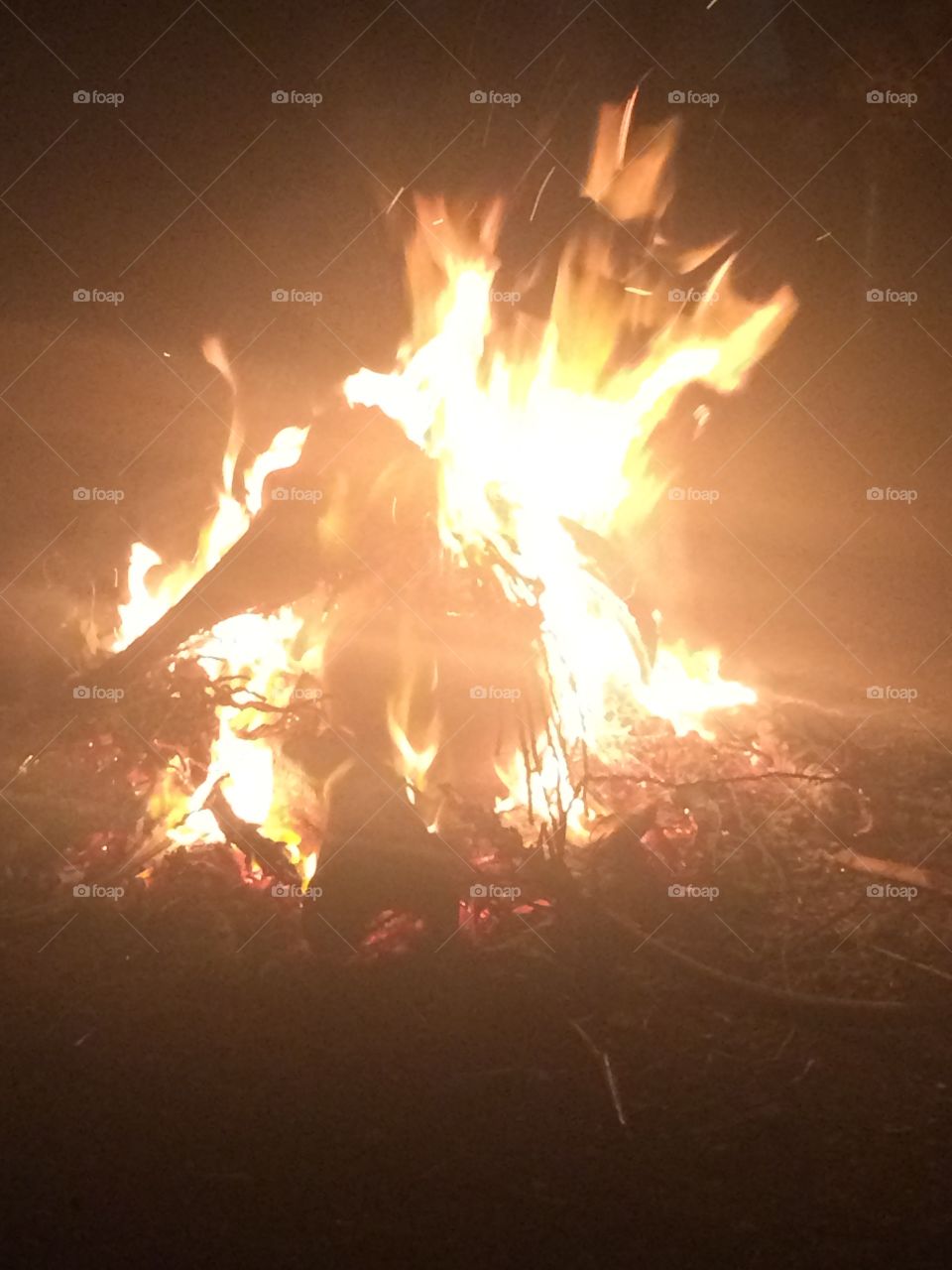 camp fire. i had been with family at our farmhouse . send quality time with family