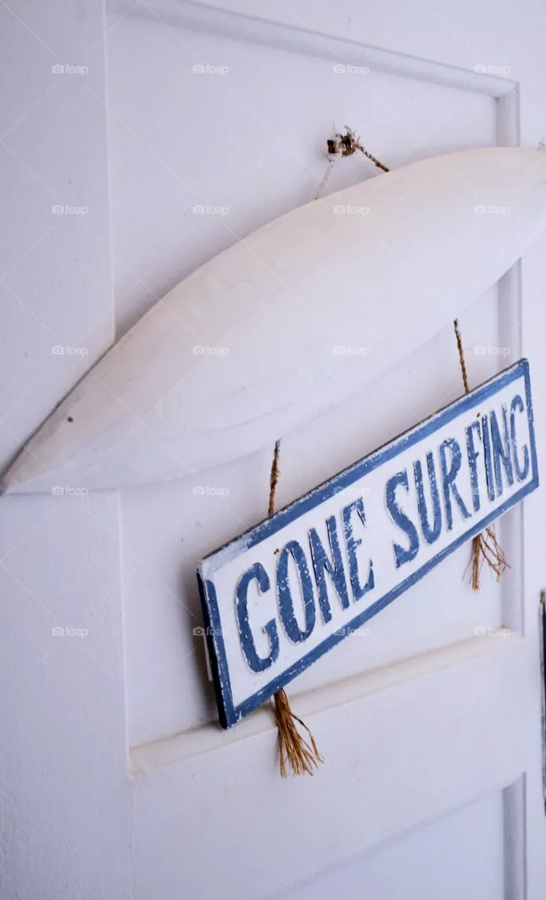 Gone surfing