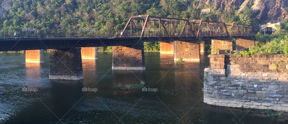 Train tracks over the river