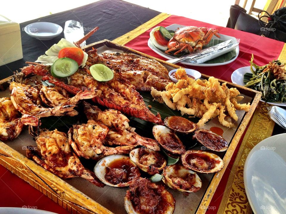 Scrumptious seafood Balinese style
