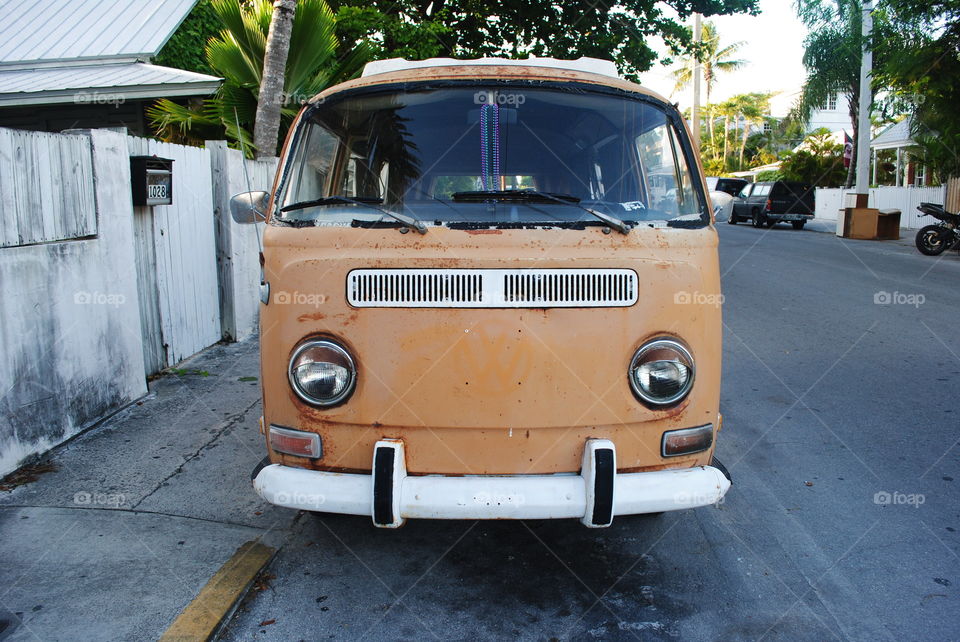 Cute small bus in Key West, Fl