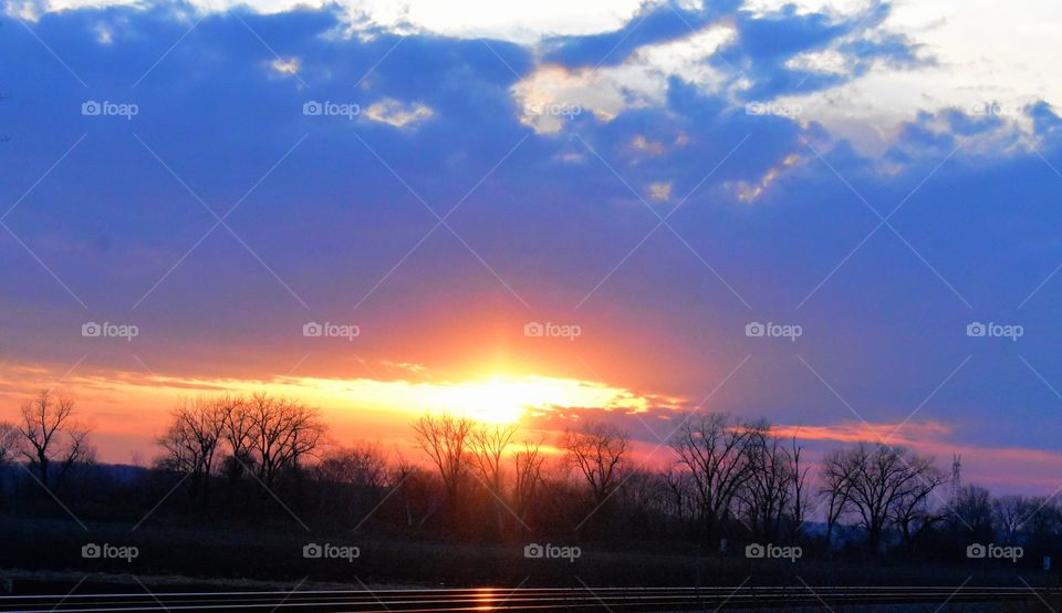 Sunset in rural Missouri