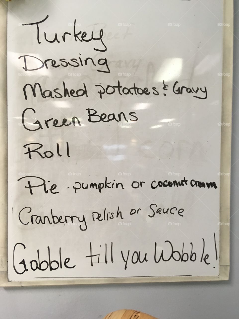 The senior center here in town had their Thanksgiving meal today! We’re stuffed!