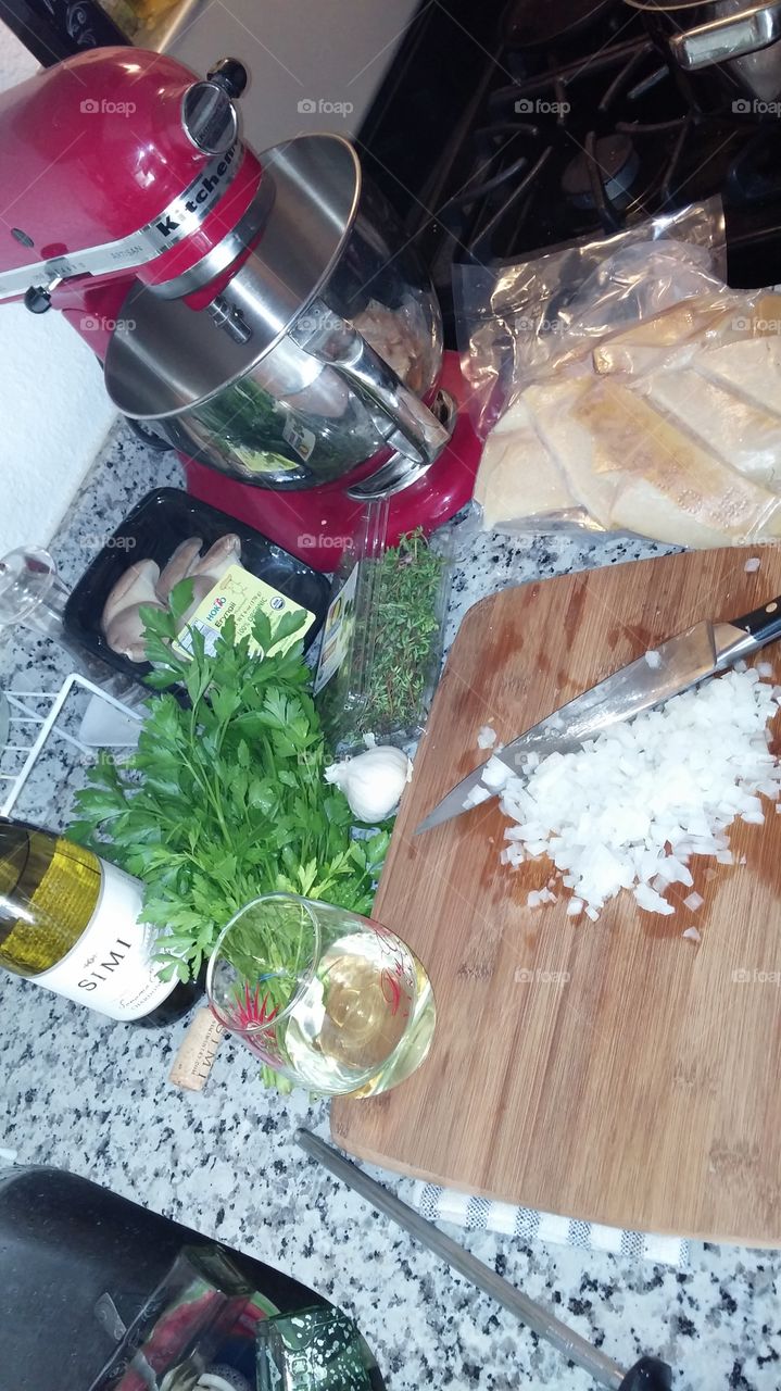 Stocking Up. preperations for homemade raviolis