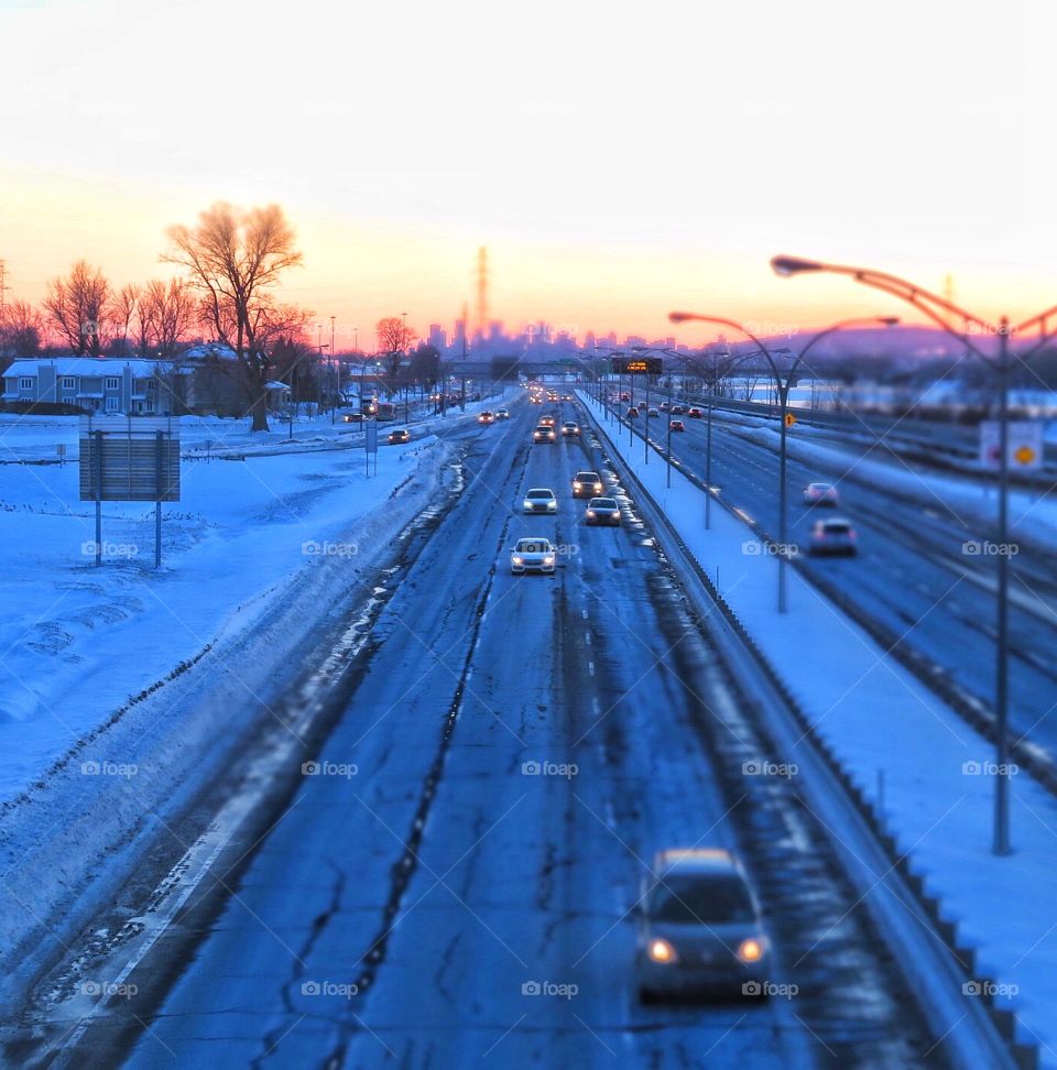 Suburbia at Sunset