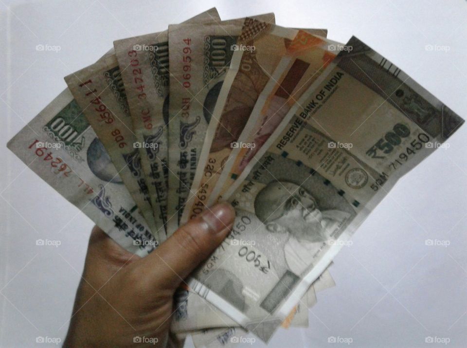 Indian money after demonitisation 500 , 200. .,10 roupes