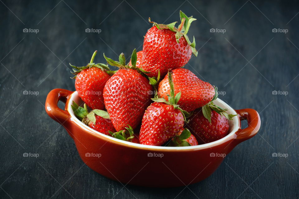 Strawberries. Strawberries on dark background