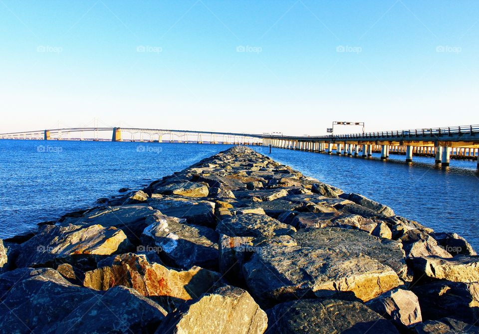 Jetty on the Chesapeake Bay