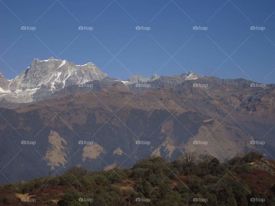 Tourism area in Nepal. very beautiful mountainside..