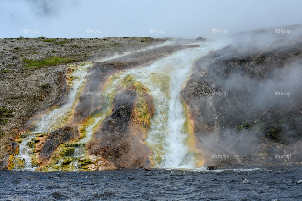 side view of midway geyser