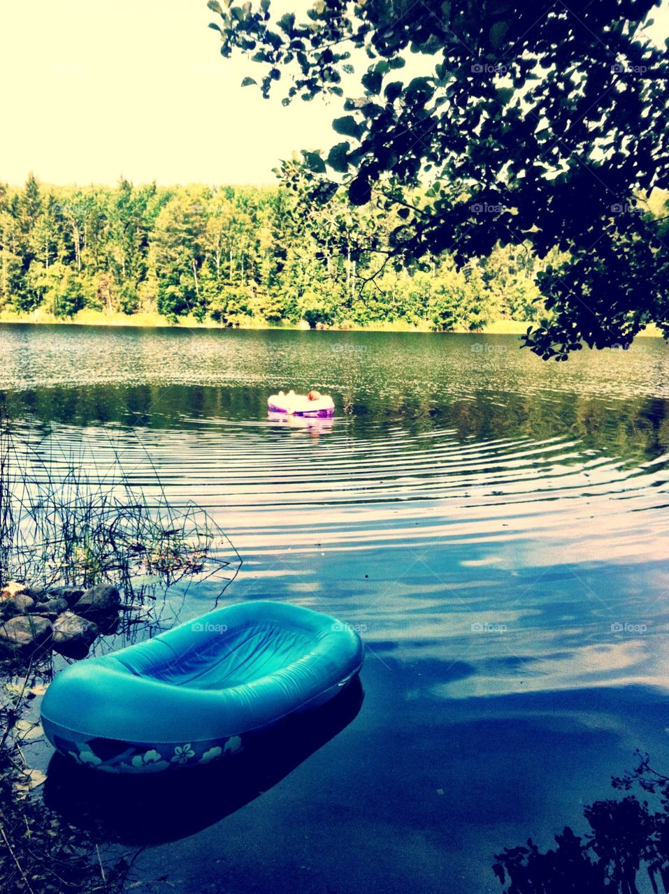 Relaxing on lake