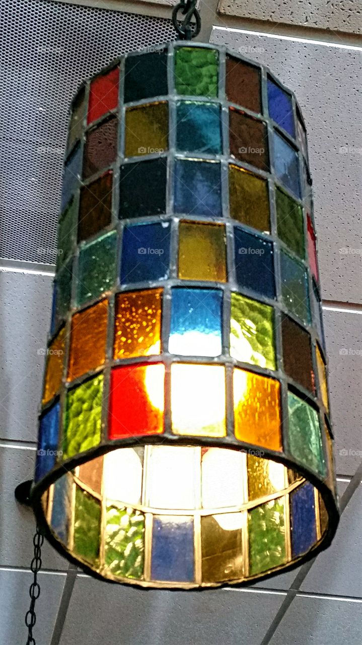 Stained Glass hanging lamp.