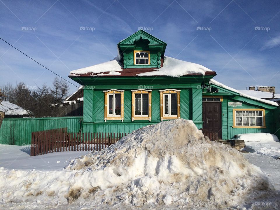 Russian style. Life in village 