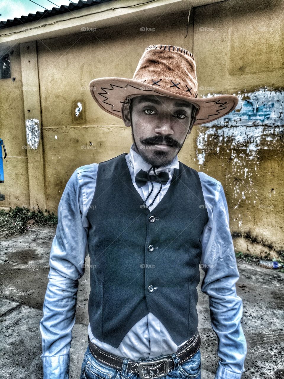 Portrait of a man wearing hat