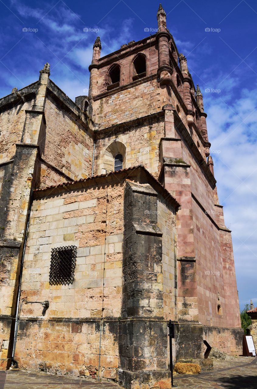 Church of Santa María de los Ángeles in San Vicente de la Barquera, Cantabria, Spain.