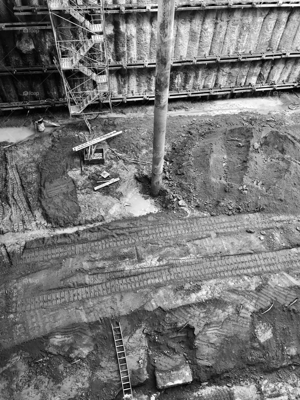 Construction site ladder Building site