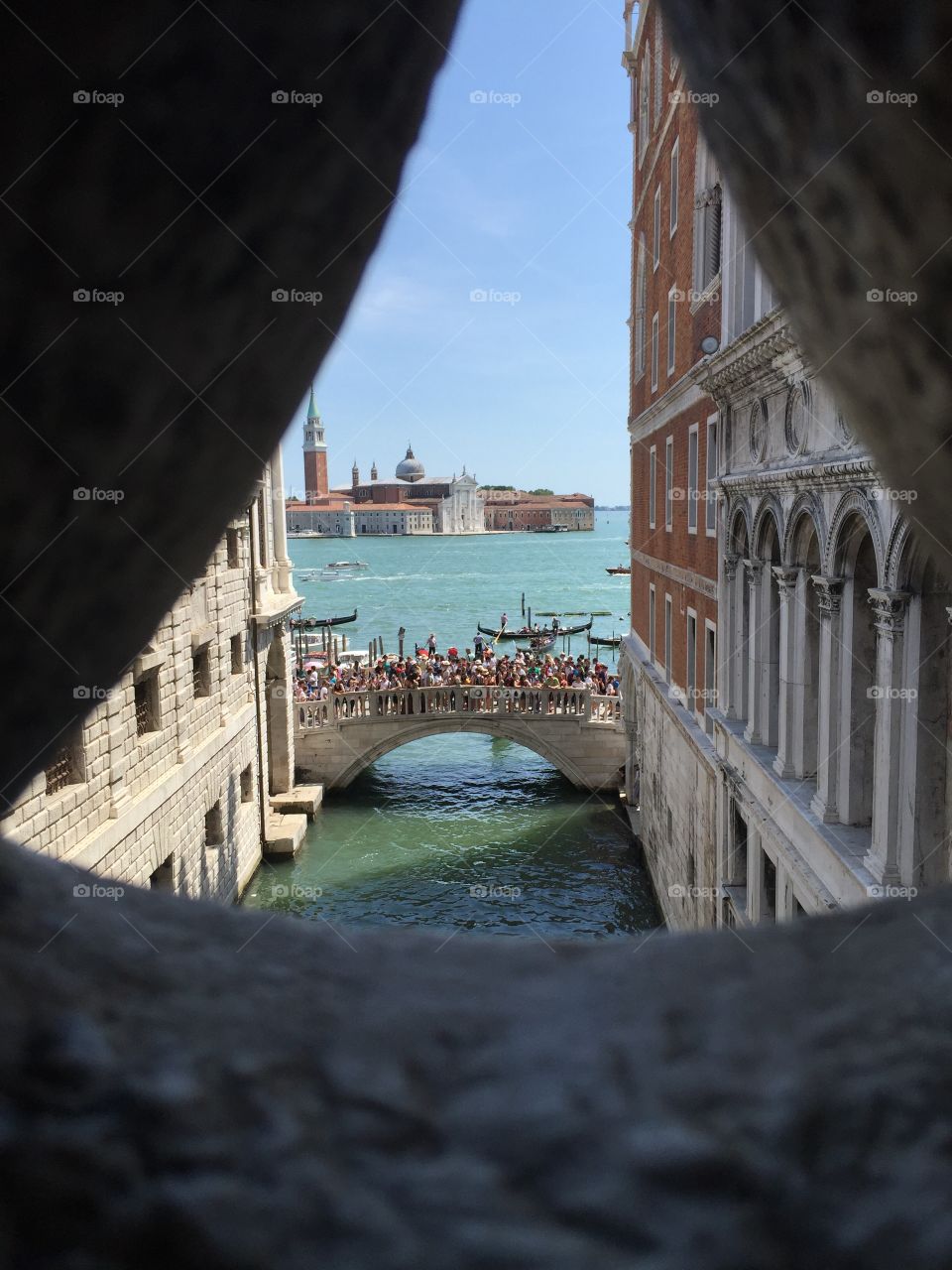 A Look the the eyes of ancient prisoners of their last view of Venice 