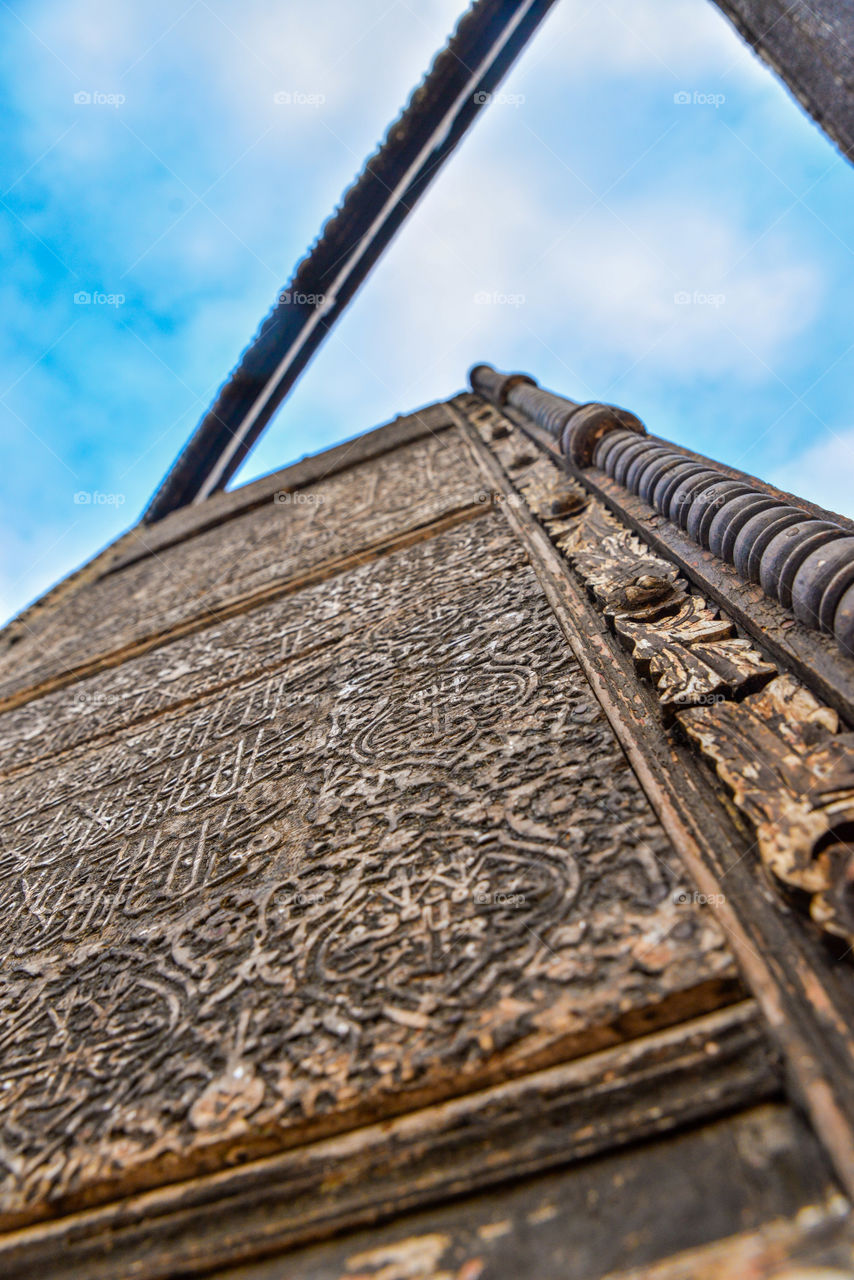 Low angle view of a door