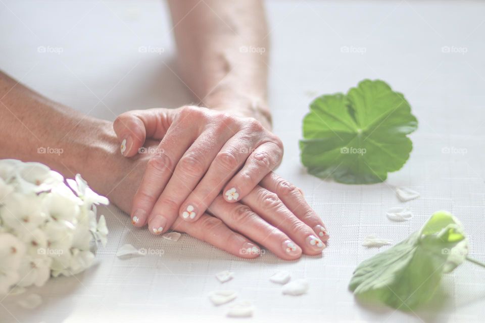 Woman's hands with beautiful manicure