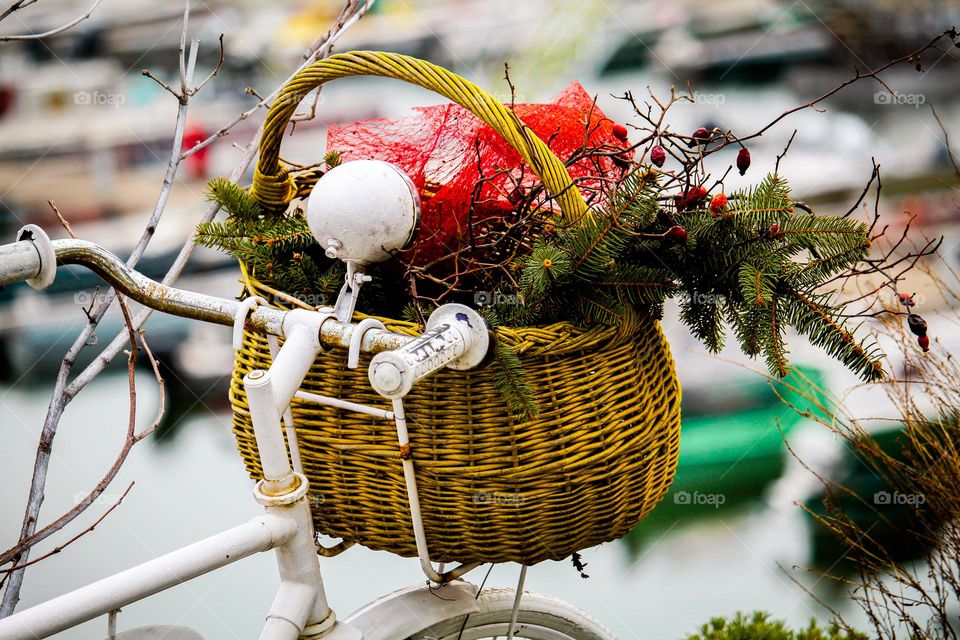 basket at the bike