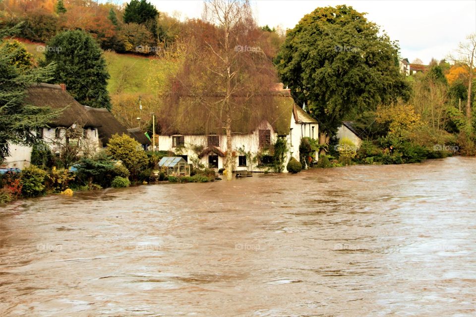 Flooded cottage