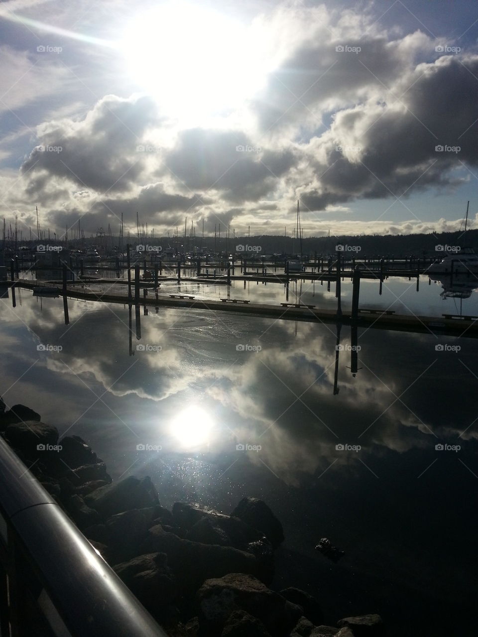 Marina reflection
