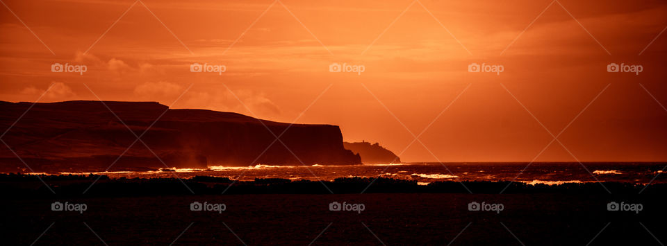 A beautiful landscape of Moher cliffs in Ireland