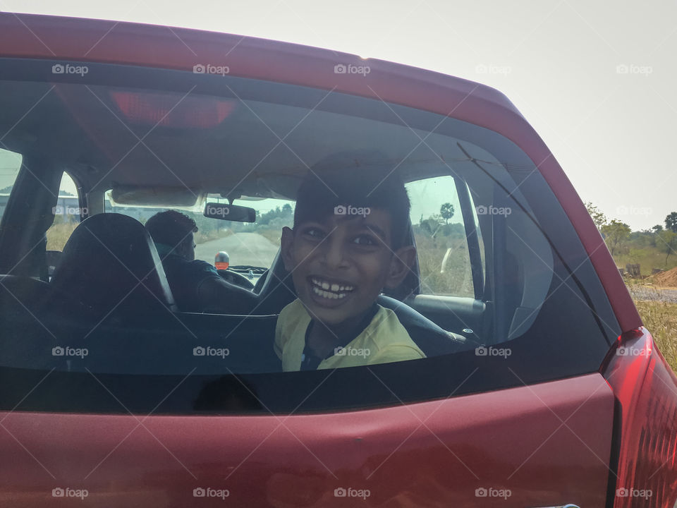 Big smiles On a road trip