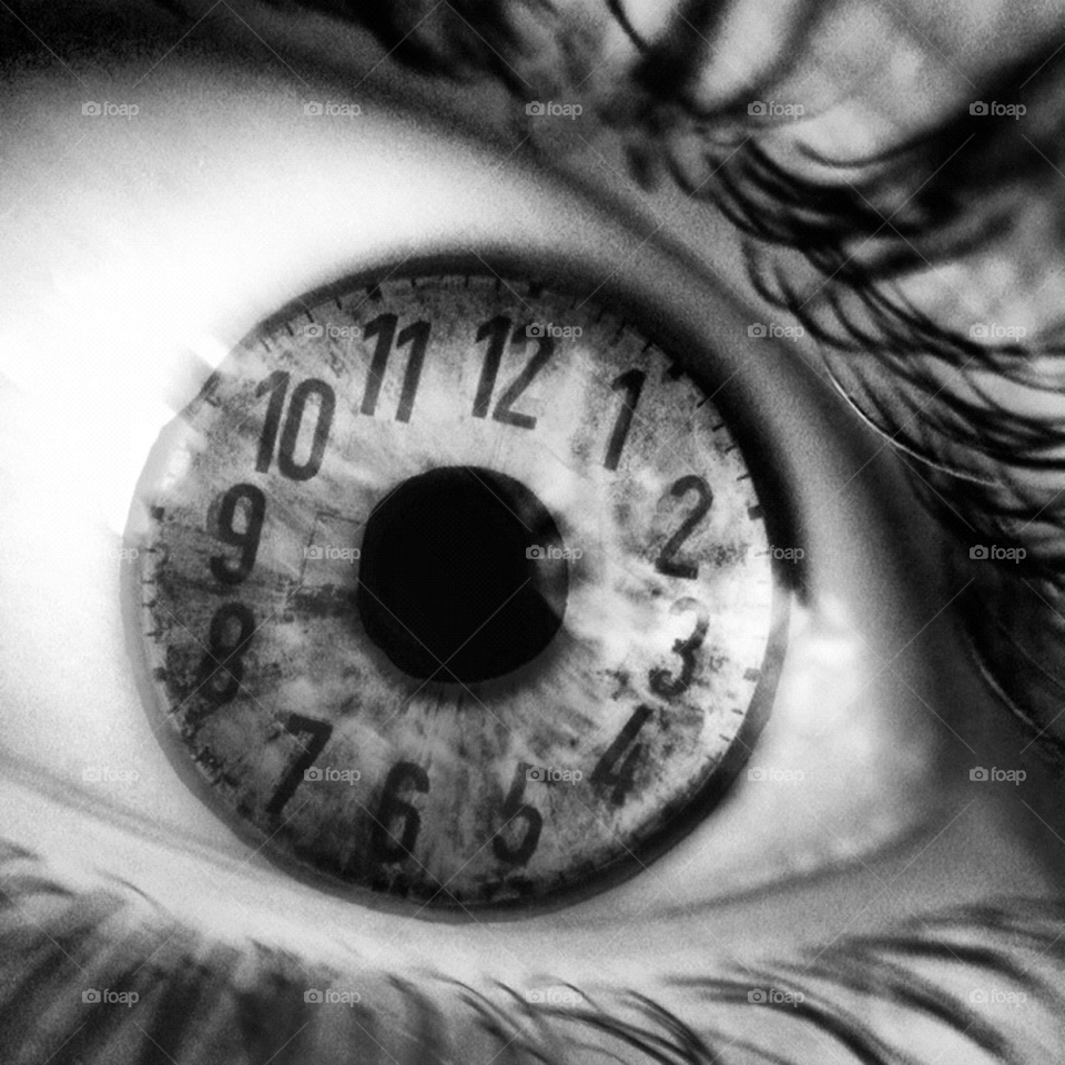 art eye clock human by lightanddrawing