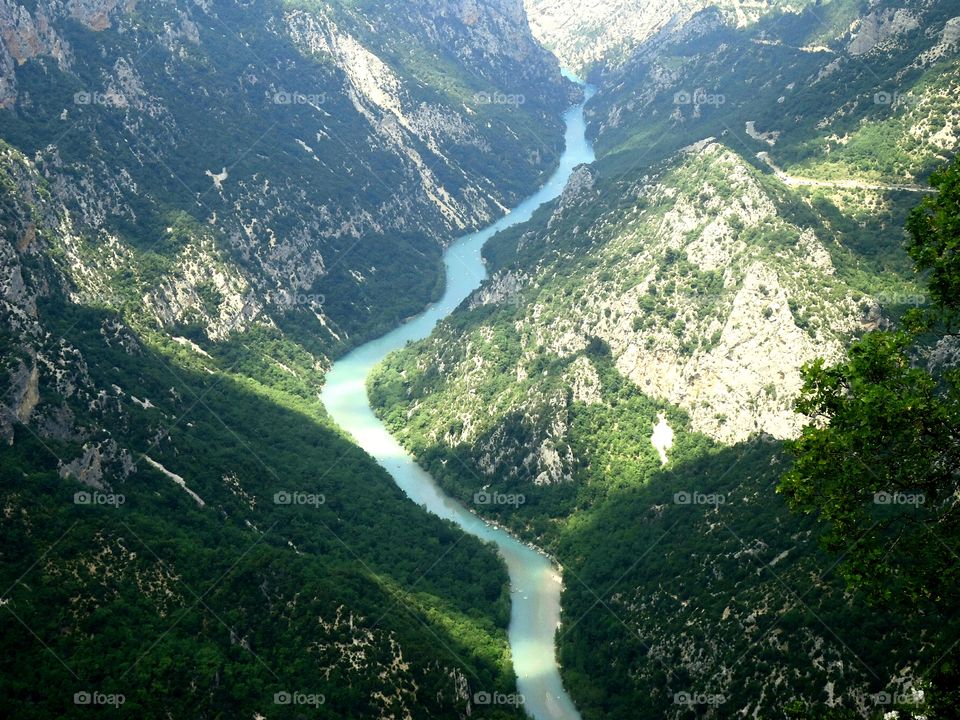 River in Natural park Verdon in France