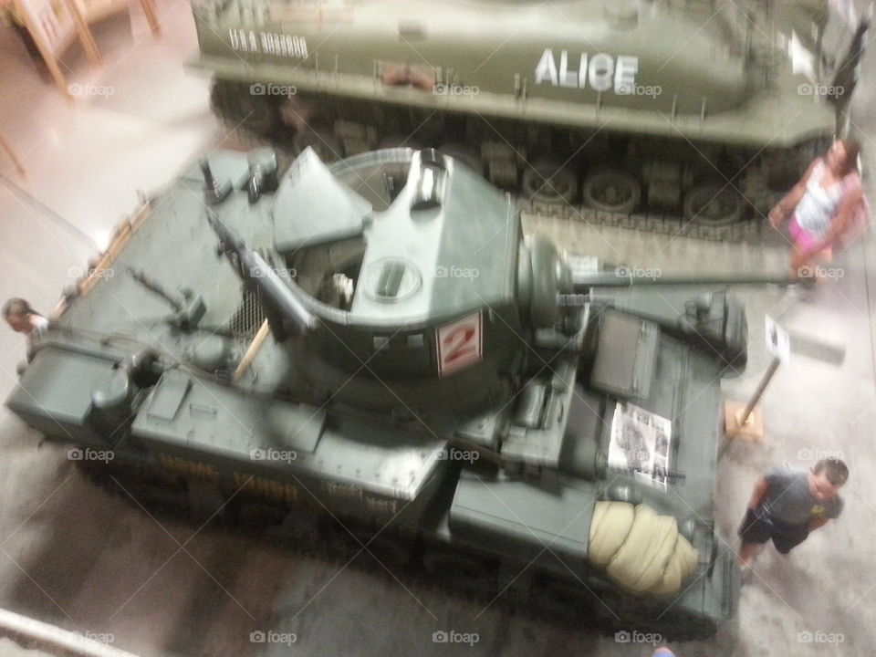 top view of a Stewart tank. In the Wright museum of world war 2.