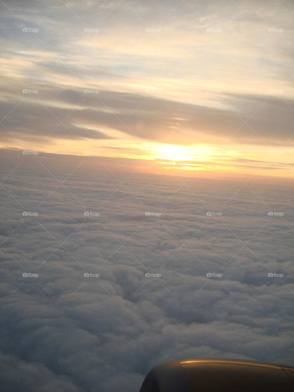 flying . aerial view of the clouds
