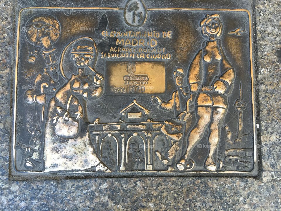Street plaque in Madrid 