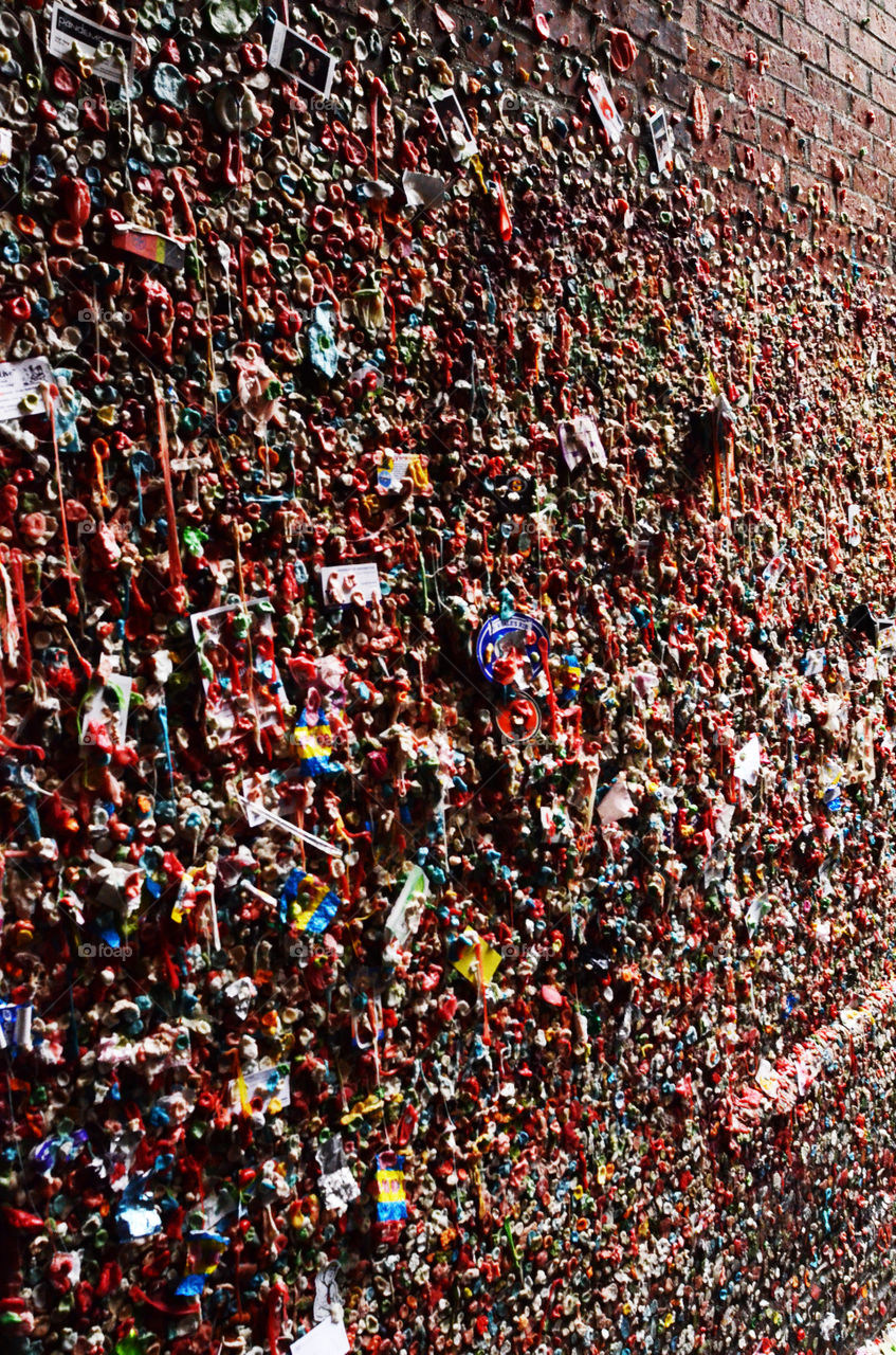 The famous gum wall in Seattle, Washington is house to a thousand chews and a million tastes of flavor one bubble at a time.