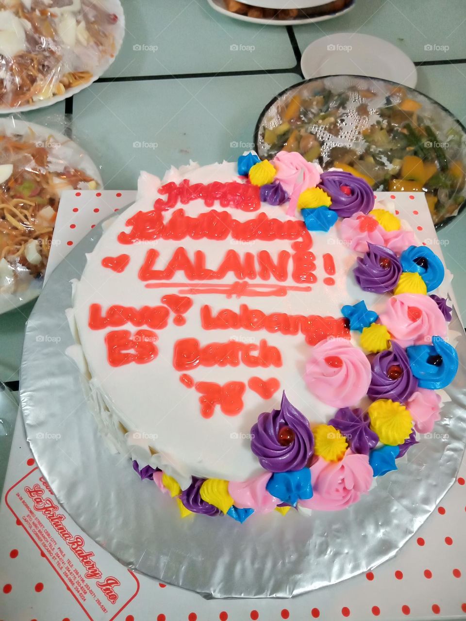 A BIRTHDAY CAKE FOR A SPECIAL LADY,  HAPPIEST BIRTHDAY LALAINE
