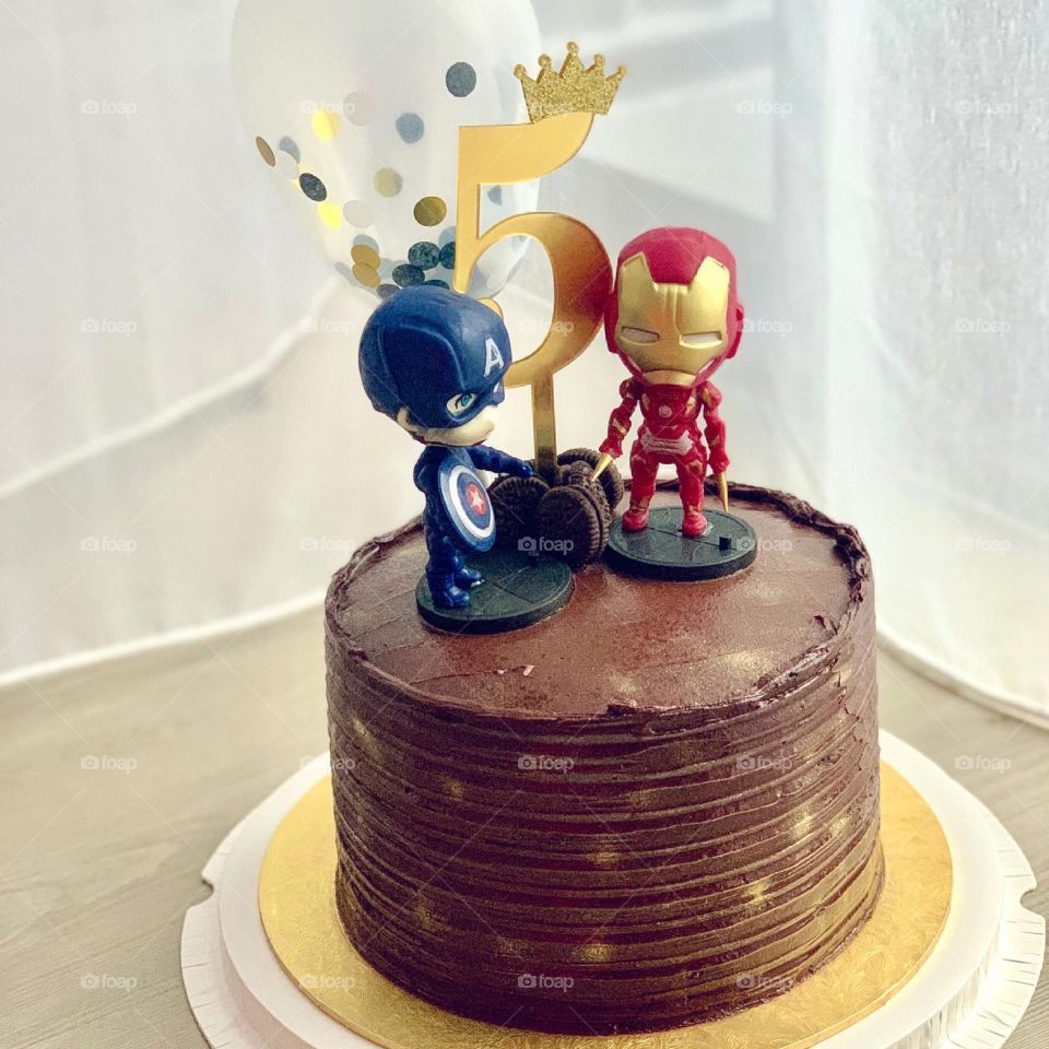 Belgian chocolate ganache D24 durian birthday cake for 5 year old boy celebration 