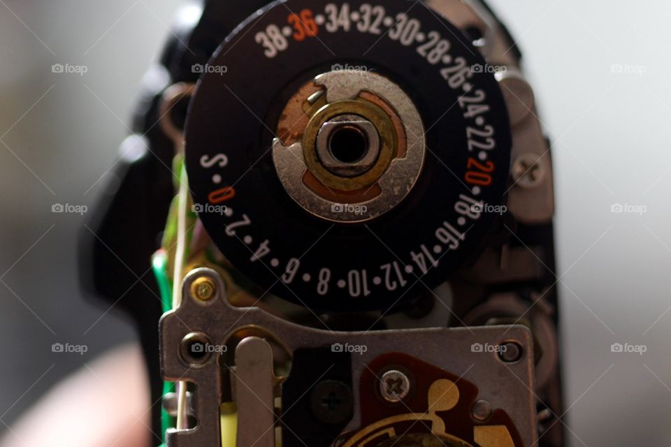 Film body dial . Old camera I took apart for extra parts