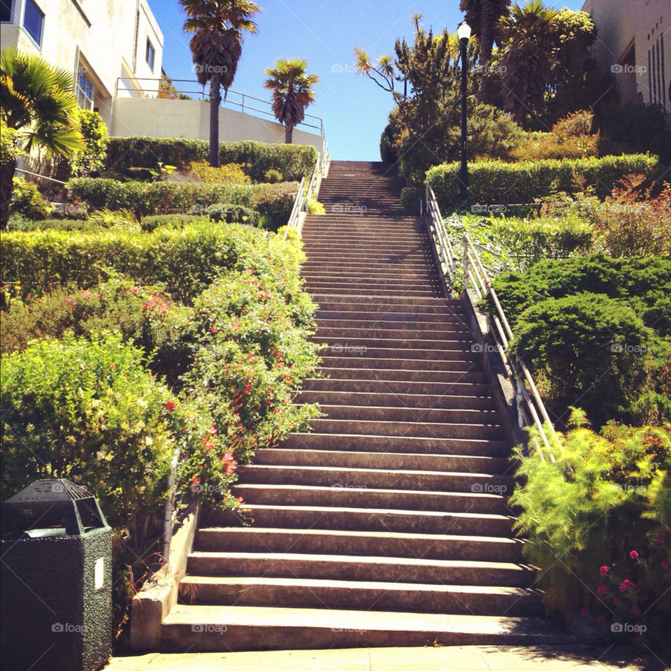 city steps hill sidewalk by mrpicasso2