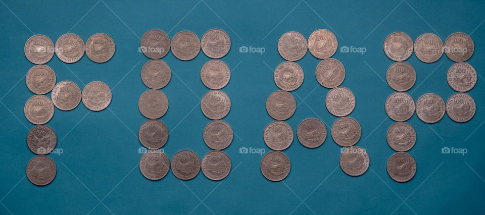 make letters foap from the arrangement of coins