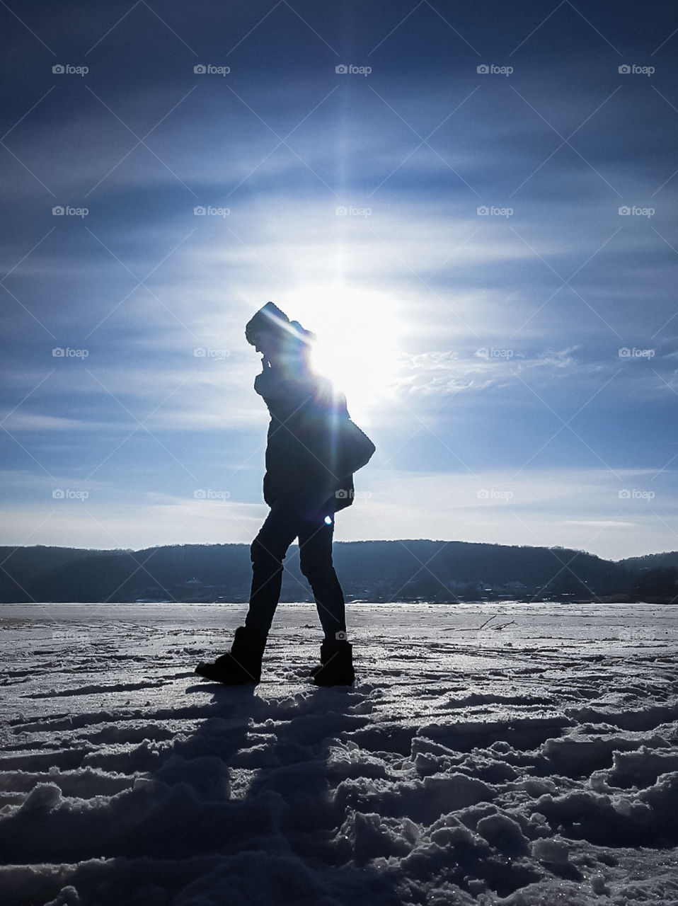 silhouette in the back light