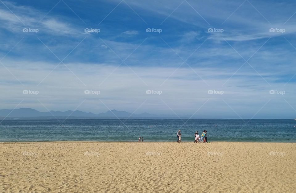 beautiful beach and calm sea.