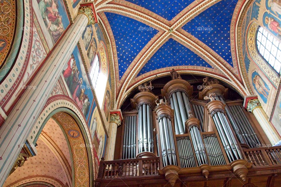 stained glass window in church