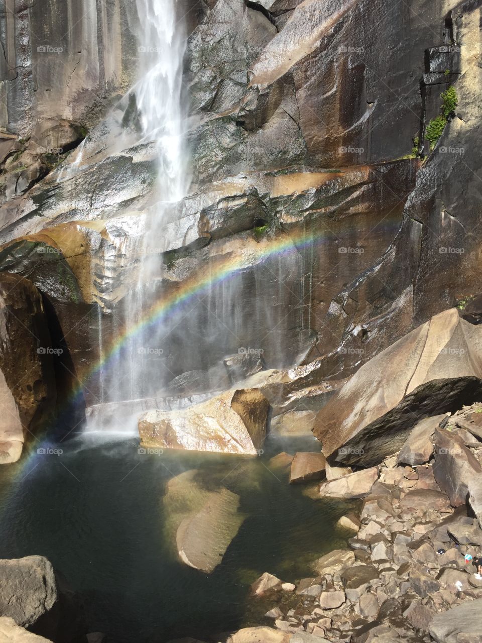 Yosemite! My favorite place on earth. This was taken in September when the waterfall wasn't as powerful but it made a beautiful rainbow!