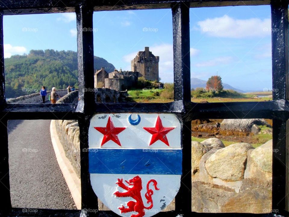 View of Eilean Donan Castle through the gate