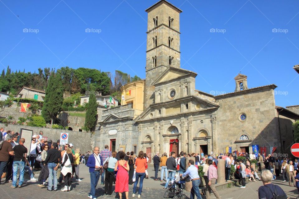 In front of the Church